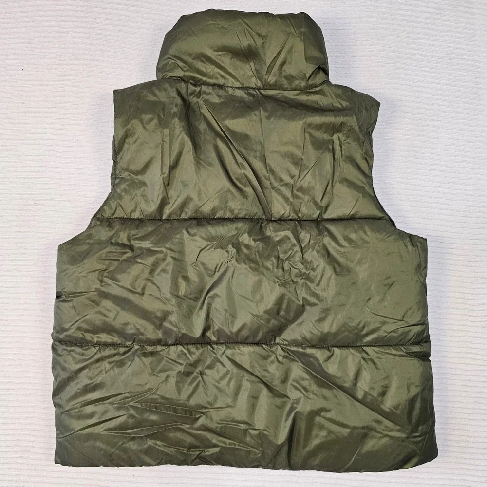 Art Class Boys Olive Green Puffer‎ Vest XL 14 Full Zip Quilted Sleeveless Jacket